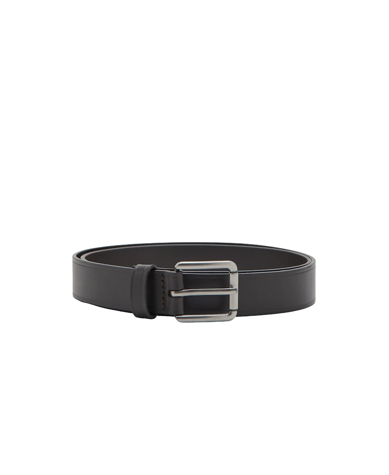 Mango Men's Square Buckle Leather Belt
