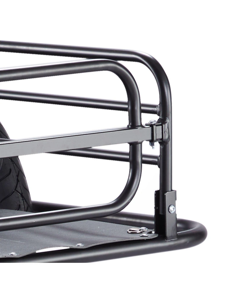 Mountaintop Bike Cargo Trailer, 275 lbs Carbon Steel Frame, 20" Wheels, Quick Hitch, Foldable Cart Fits Most Bikes