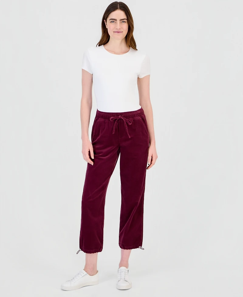 Style & Co Petite Corduroy Utility Pull-On Pants, Macy's Exclusive