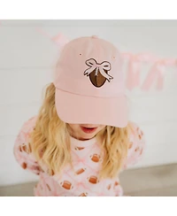 Sweet Wink Girls Football Bow Patch Baseball Hat