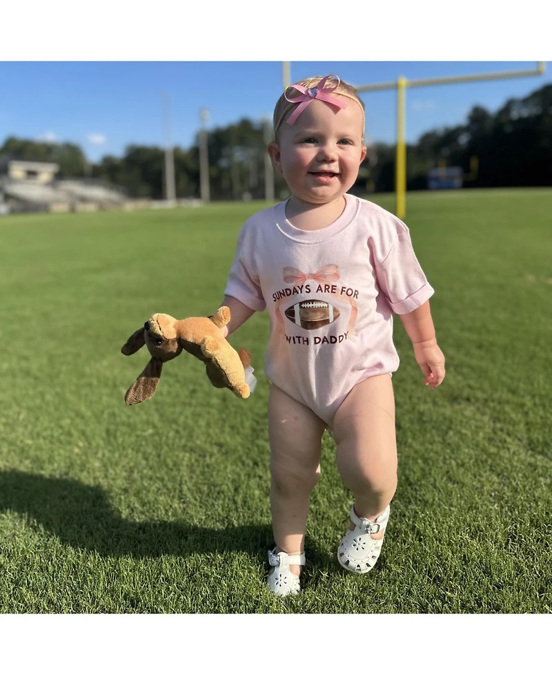 Sweet Wink Baby Girls (0-18) Sundays Are For Football Short Sleeve Romper