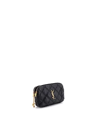 Pre-Owned Saint Laurent Mini Becky Double Zip Crossbody Bag Quilted Leather