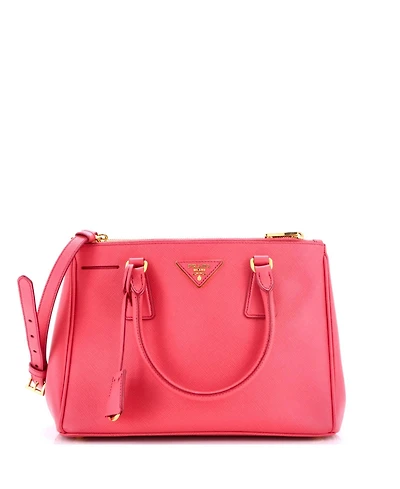 Pre-Owned Prada Small Double Zip Lux Tote Saffiano Leather