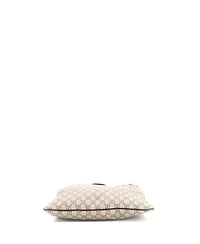Pre-Owned Gucci Large Zip Top Messenger Bag Gg Coated Canvas