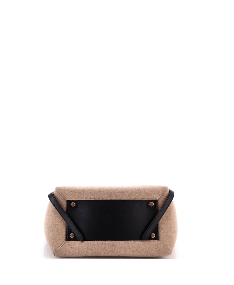 Pre-Owned Celine Mini Belt Bag Felt and Leather