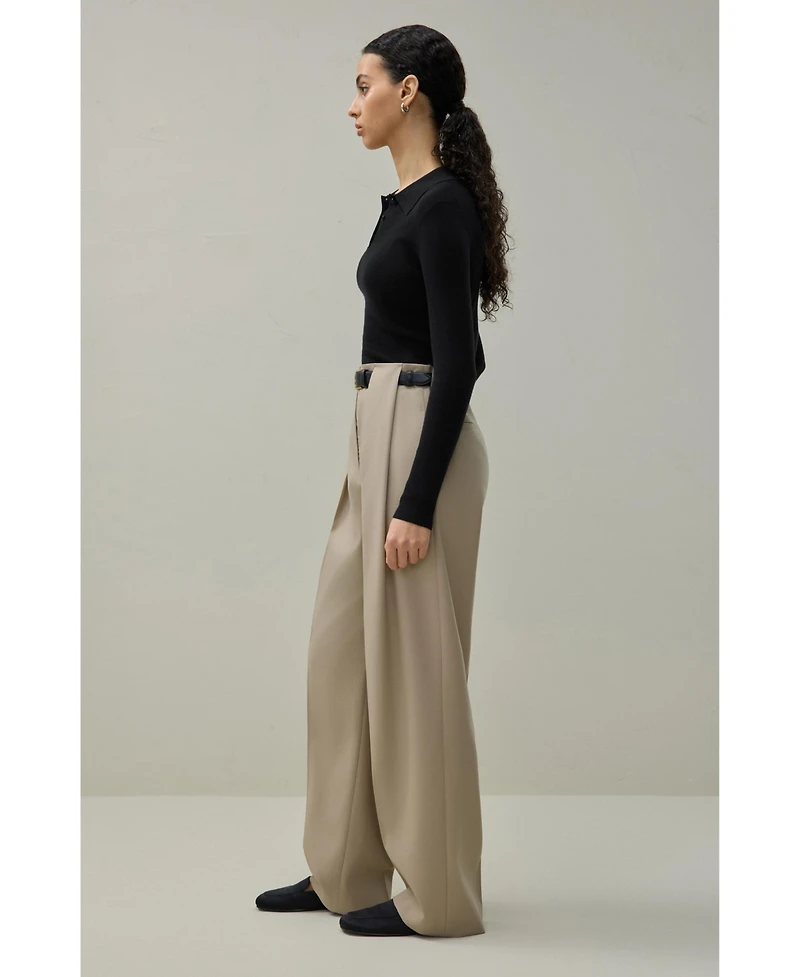 Lilysilk Women's Silk-Cashmere Polo
