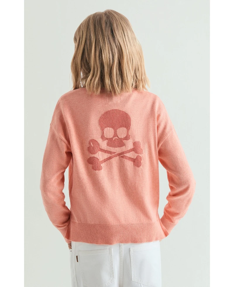 Scalpers Women's Crew Neck Long Sleeve Cotton Sweater