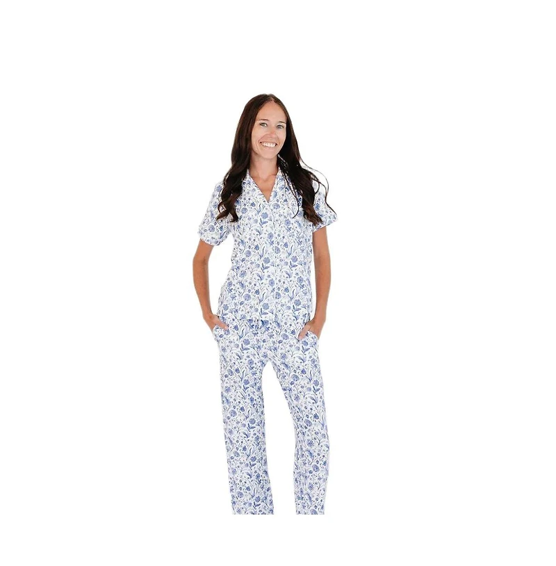 Motette Women's Porcelain Vine Bamboo Pajama Set