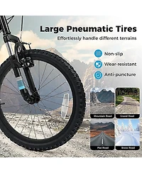 Sugift 20" Kids' Mountain Bike with 6-Speed and Front Suspension Fork, Ages 8+