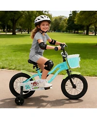Sugift 12"/14"/16" Detachable Training Wheels Adjustable Kids' Bike, Ages 3+