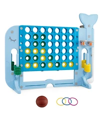 Sugift 4-In-1 Jumbo 4-To-Score Game Set, Adjustable Height, Ages 3+