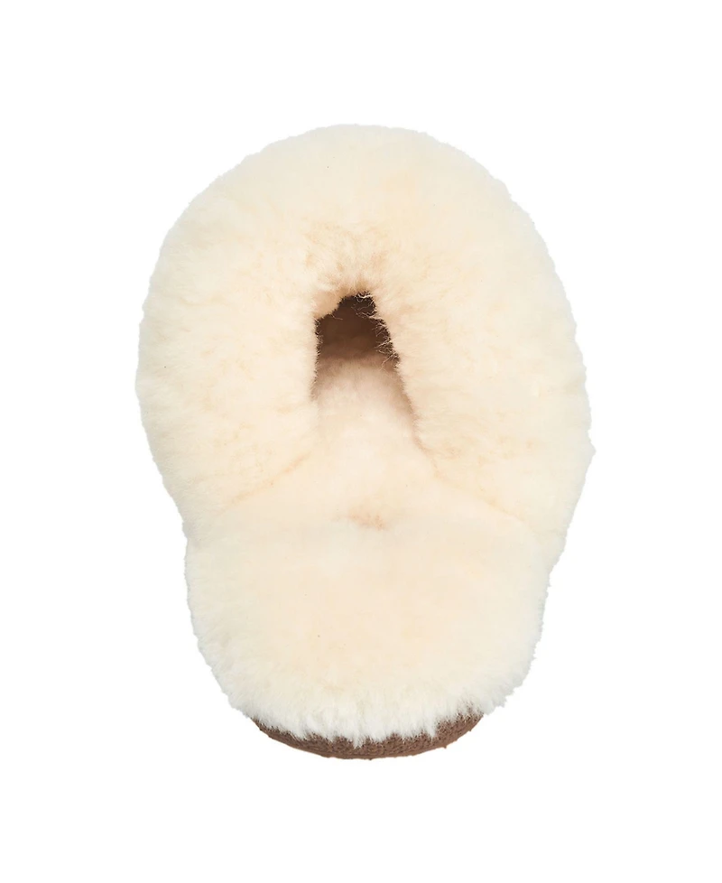 French Connection Women's Genuine Sheepskin Fur Band Slipper - Sand L