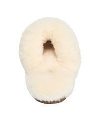French Connection Women's Genuine Sheepskin Fur Band Slipper - Sand L