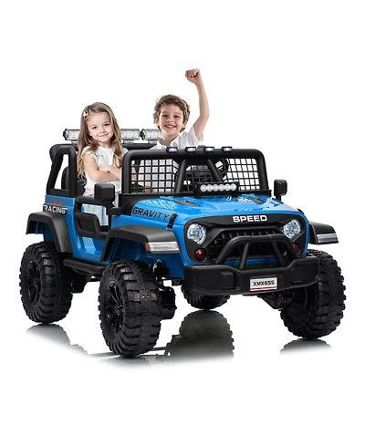 homfan 24V 4WD 2-Seater Ride-On Truck, Ages 3-8