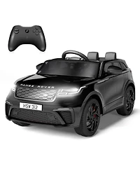 homfan 12V Licensed Land Rover Remote-Control Ride-On Car with Led Lights, Two-Seater, Ages 3+