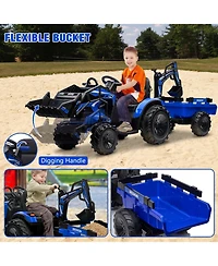homfan 3 in 1 Ride On Tractor Toy Car 24V Remote Control, 66 lb. Capacity, Ages 3–8