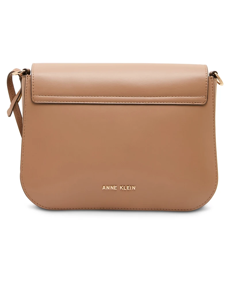 Anne Klein Buckle Convertible Medium Satchel Handbag