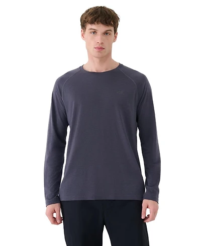 4F Men's Quick-Dry Trekking Long Sleeve Tee Crewneck Fit