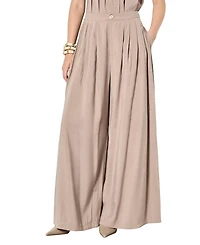 Apricot Women's Pleat Detail Super Wide Trouser