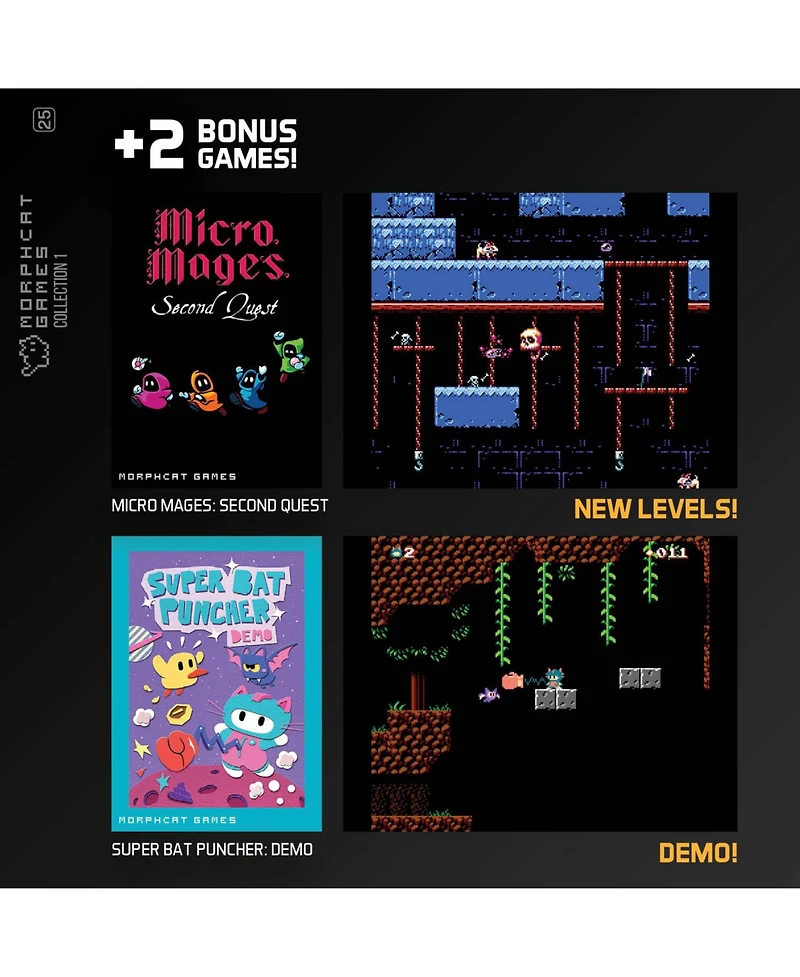 Blaze Entertainment Morphcat Games Collection 1 5 Retro Games Evercade and Super Pocket