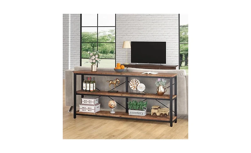 Slickblue 70.9" Console Table with 3-Tier Metal Frame Storage