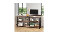 Slickblue 70.9" Console Table with 3-Tier Metal Frame Storage