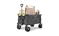 Mountaintop Portable 400L Collapsible Wagon,450LB Big Wheels, Large Capacity Foldable Cart for Camping, Sports, Garden, Baseball
