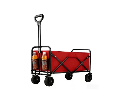 Mountaintop 680LBS Heavy Duty Folding Wagon Cart, All-Terrain Large Capacity, Camping Grocery Beach Sports Garden Home