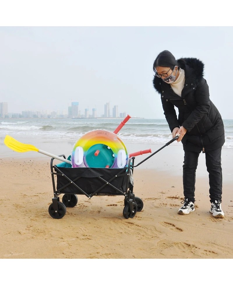 Mountaintop Folding Wagon Garden Shopping Beach Cart