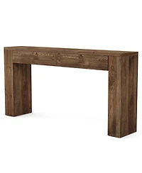 Slickblue 63" Solid Wood Console Table with Hidden Storage Drawers