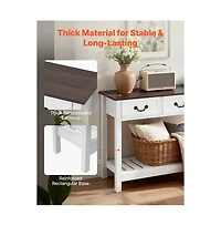 Slickblue Wooden Entryway Console Table with Storage Drawers, Bottom Shelf, Behind Couch Table for Home Decor