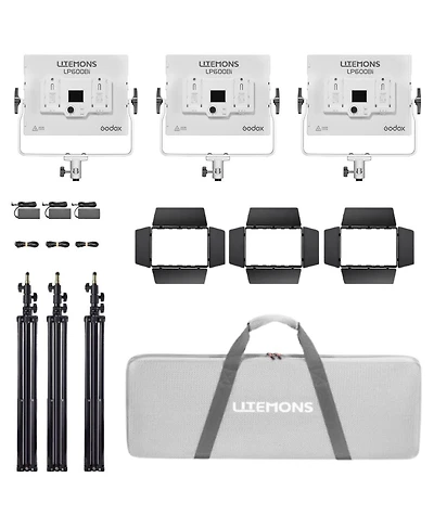 Godox Litemons LP600Bi 60W Bi-Color Led 3-Light Panel Kit