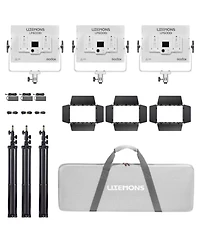 Godox Litemons LP600Bi 60W Bi-Color Led 3-Light Panel Kit