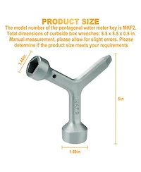 Xdovet Valve Manhole Cover Opening Wrench Triangular Socket