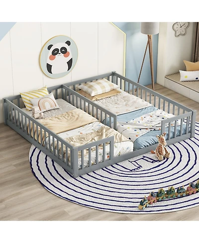 Sailvan Double Bed with Fence, Guardrails, without door