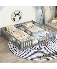 Sailvan Double Bed with Fence, Guardrails, without door