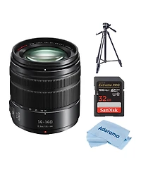 Panasonic Lumix G Vario Telephoto Zoom Lens with F3.5-5.6 Ii Asph, Mirrorless Micro Four Thirds, Power O.i.s. - H-FSA14140 (Upgraded) Bundle