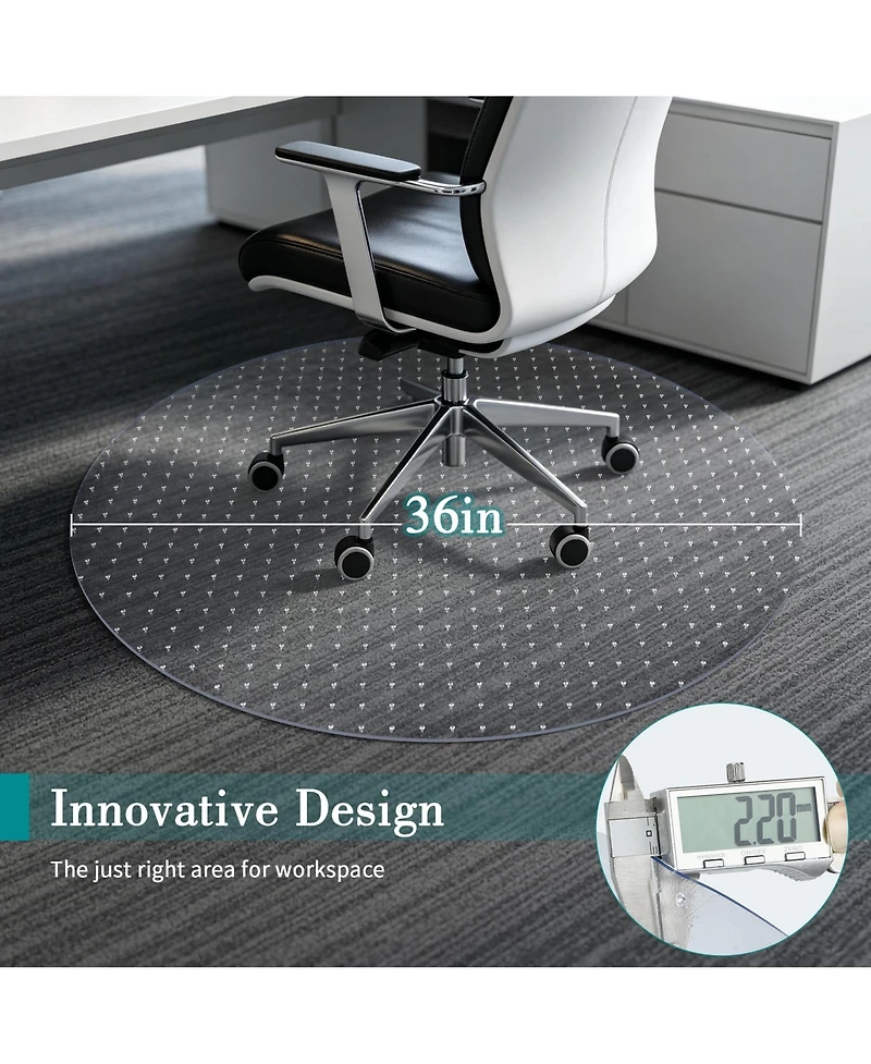 Danrong Office Chair Mat For Carpeted Floors Thick Sturdy Protector Easy Glide Home Gaming