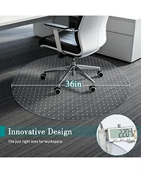 Danrong Office Chair Mat For Carpeted Floors Thick Sturdy Protector Easy Glide Home Gaming
