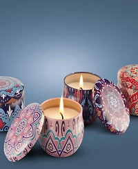 Lovery 4-Piece Travel Candle Gift Set - Coconut, Vanilla, Lavender, Citrus Scents