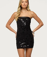 Edikted Women's Arletta Floral-Sequin Mini Dress