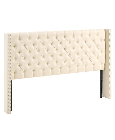 Slickblue King Size Bed Headboard with Padded Diamond Tufting and Adjustable Height Design