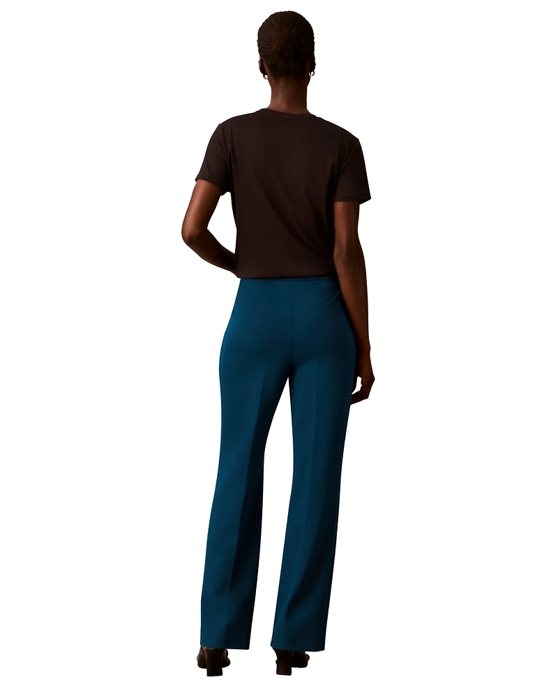 Calvin Klein Women's High-Waisted Pull-On Bootcut Pants