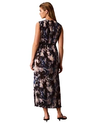 Calvin Klein Women's A-Line Sleeveless Printed Midi Dress