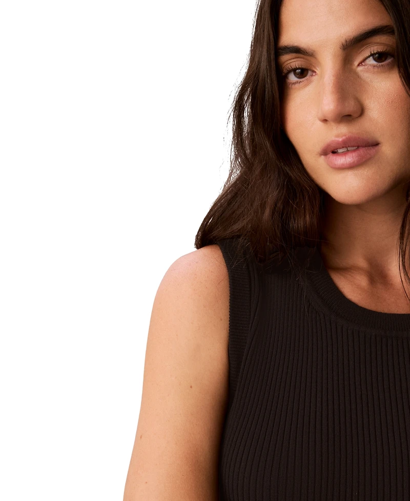 Calvin Klein Women's Ribbed Crewneck Sleeveless Tank