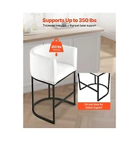 Slickblue Set of 3 Counter Height Bar Stools 25 Inch with Backrest