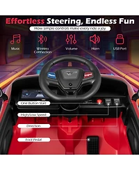 Hongge 12V Electric Coupe Ride-On with Parent Control, 36" x 22" x 17", Ages 3-8