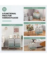 Sugift 12 Drawer Rolling Storage Cart for Home and Office