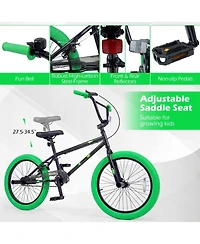 Hongge 20-Inch Freestyle Trick Bike with 360-Degree Steering and 4 Pegs, Ages 8+