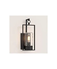 John Timberland Nordvik 15" High Seeded Glass Outdoor Wall Light
